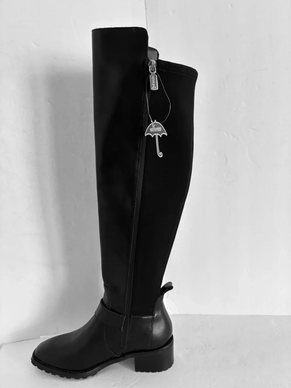 BLONDO $229 Leather Society Waterproof Tall Riding Boots W/Buckle Size 5.5 NEW - Picture 9 of 13